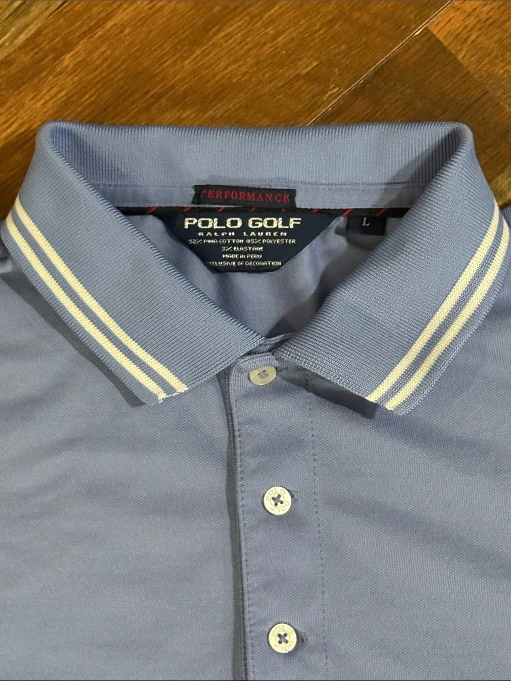 Polo Golf Ralph Lauren Performance Polo Shirt AJGA Blue Large